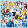 50PCS Football Star Stickers – Soccer Player Sticker Pack for Water Bottle, Laptop & Phone