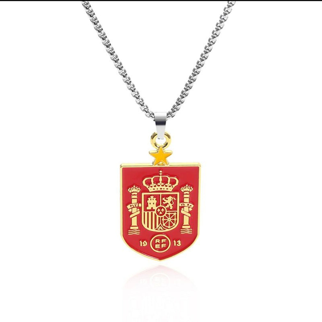 2026 World Cup Team Snake Bone Chain Necklace – Stainless Steel Football Pendant Jewelry