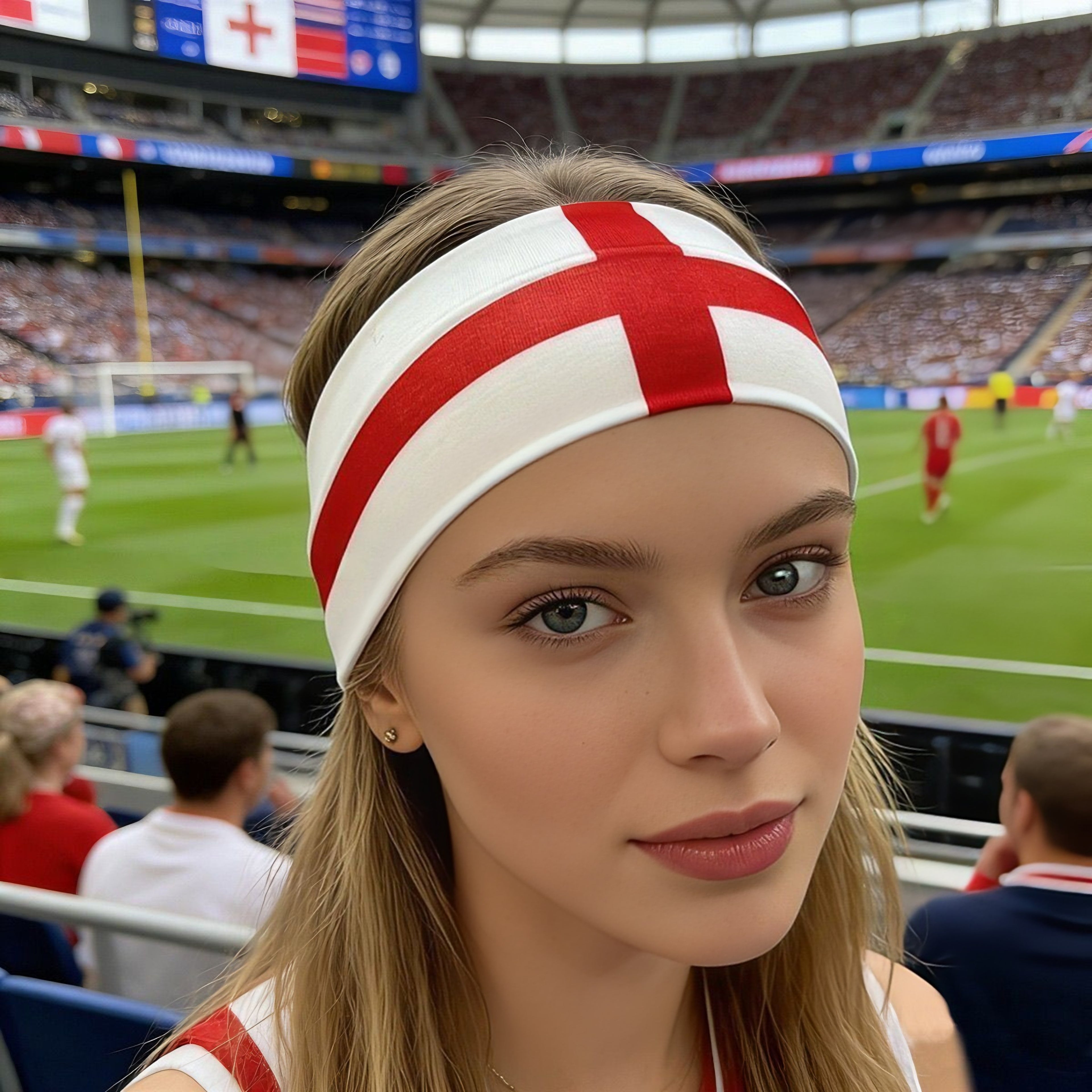 2026 World Cup Soccer Fan Headband – Country Flag Elastic Sports Hair Band