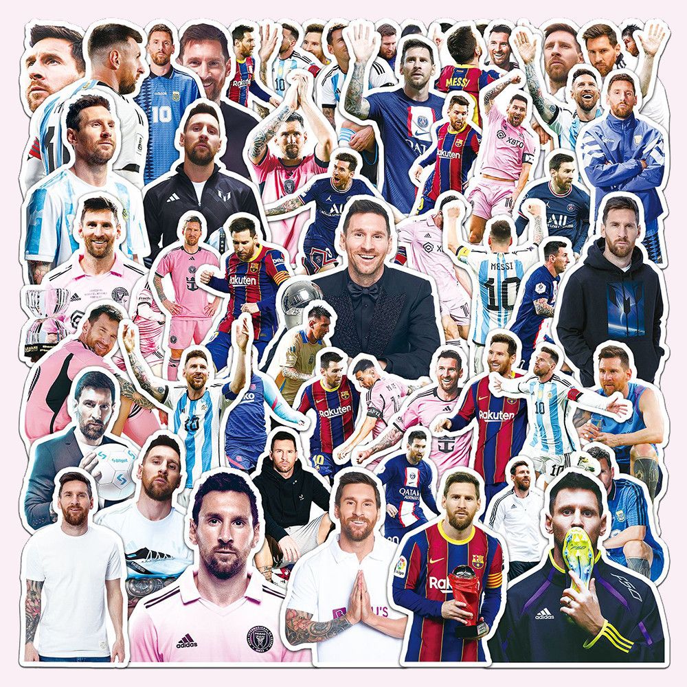 50PCS Football Star Stickers – Soccer Player Sticker Pack for Water Bottle, Laptop & Phone
