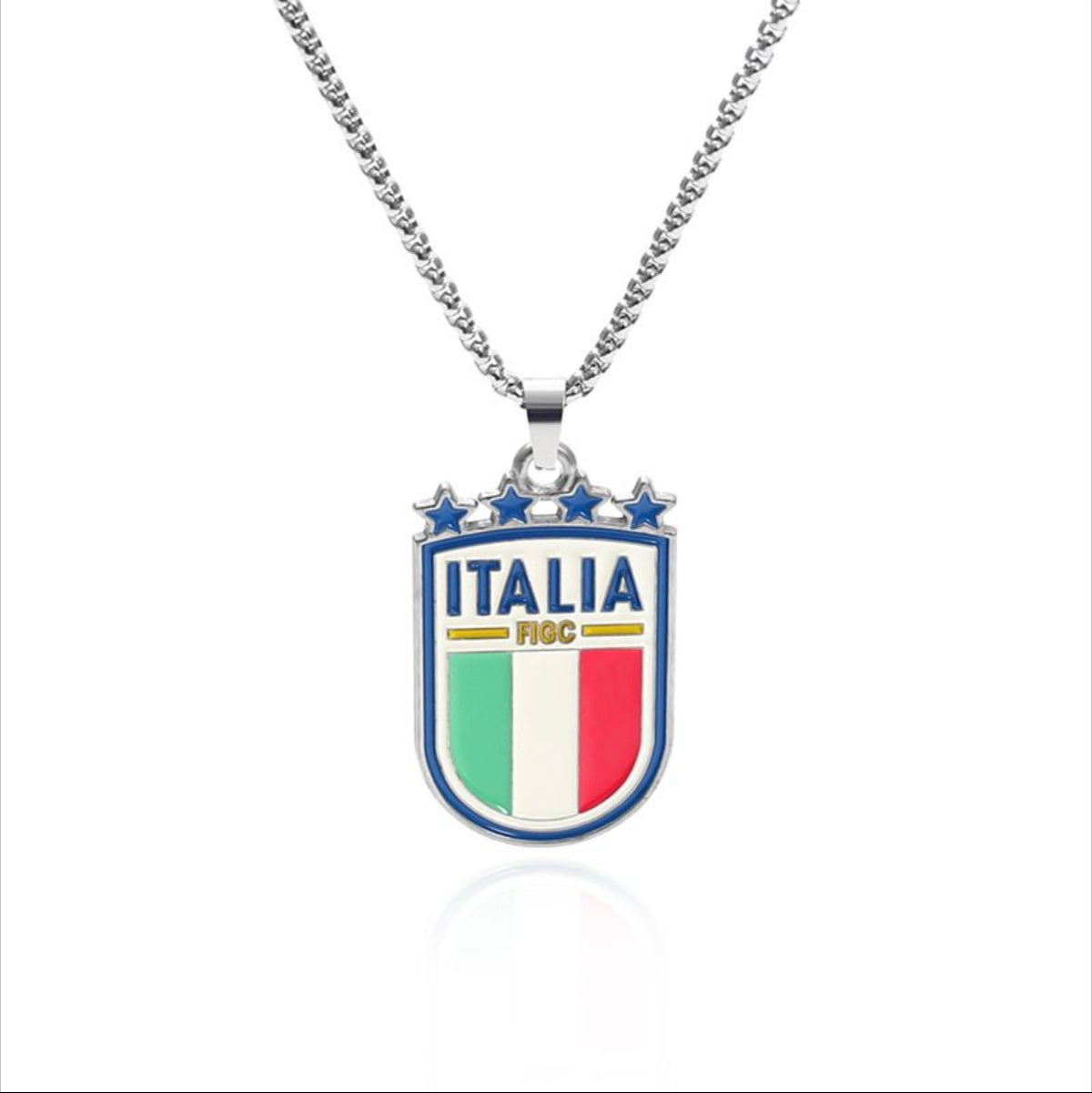 2026 World Cup Team Snake Bone Chain Necklace – Stainless Steel Football Pendant Jewelry