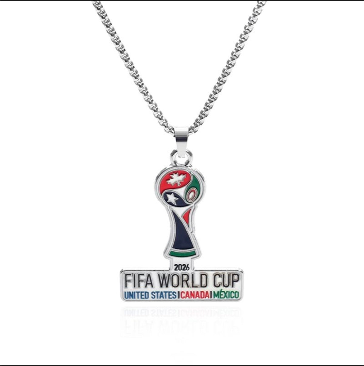 2026 World Cup Team Snake Bone Chain Necklace – Stainless Steel Football Pendant Jewelry