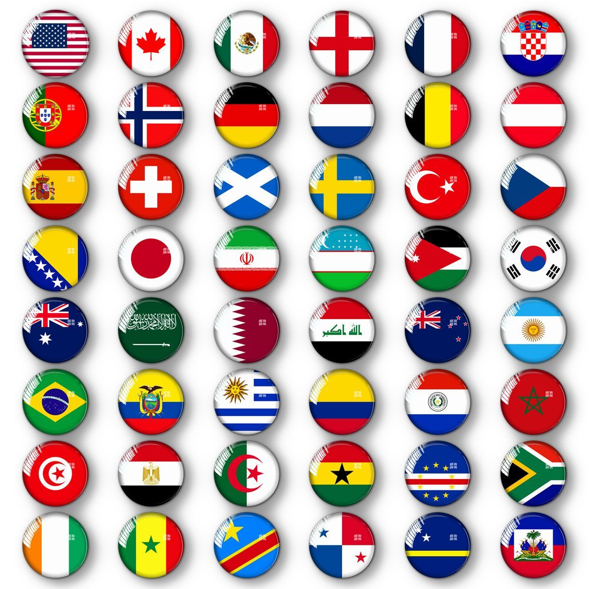 World Cup Football Magnetic Fridge Magnet – Soccer Team Souvenir Stickers for Refrigerator