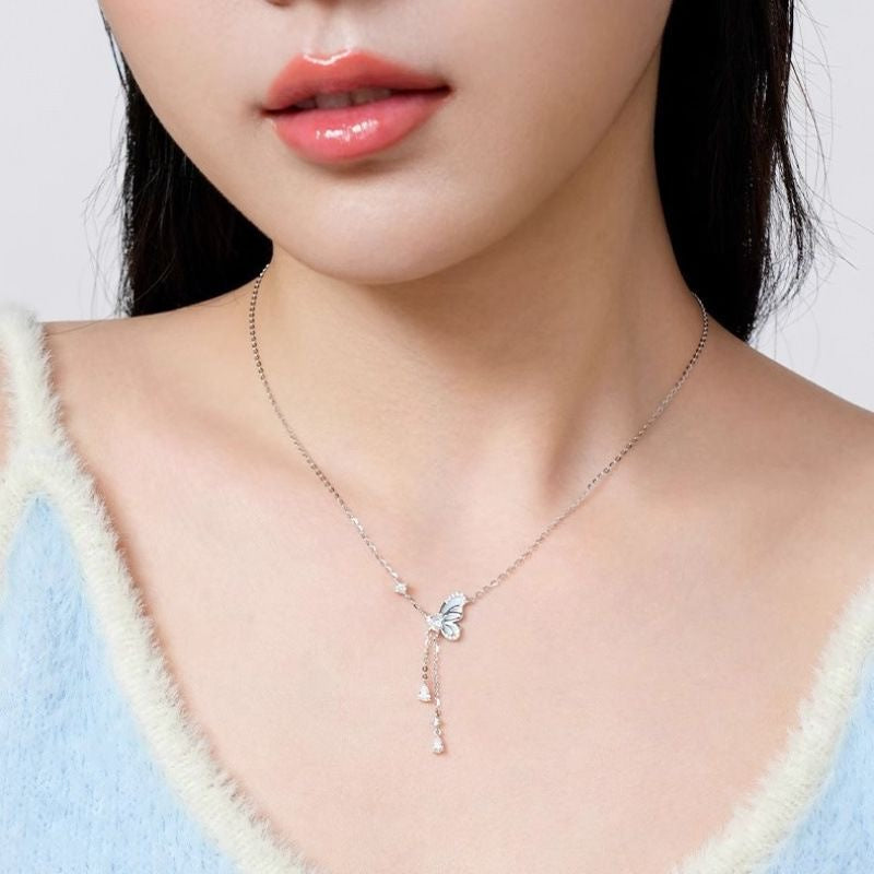 AVYRA Starlit Butterfly Tassel Necklace