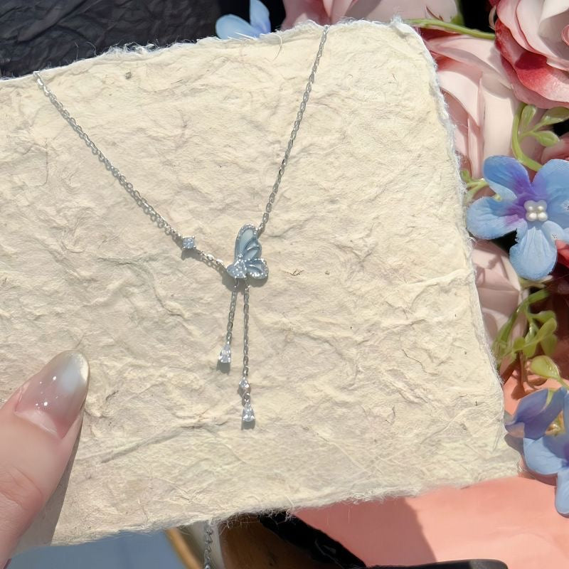 AVYRA Starlit Butterfly Tassel Necklace