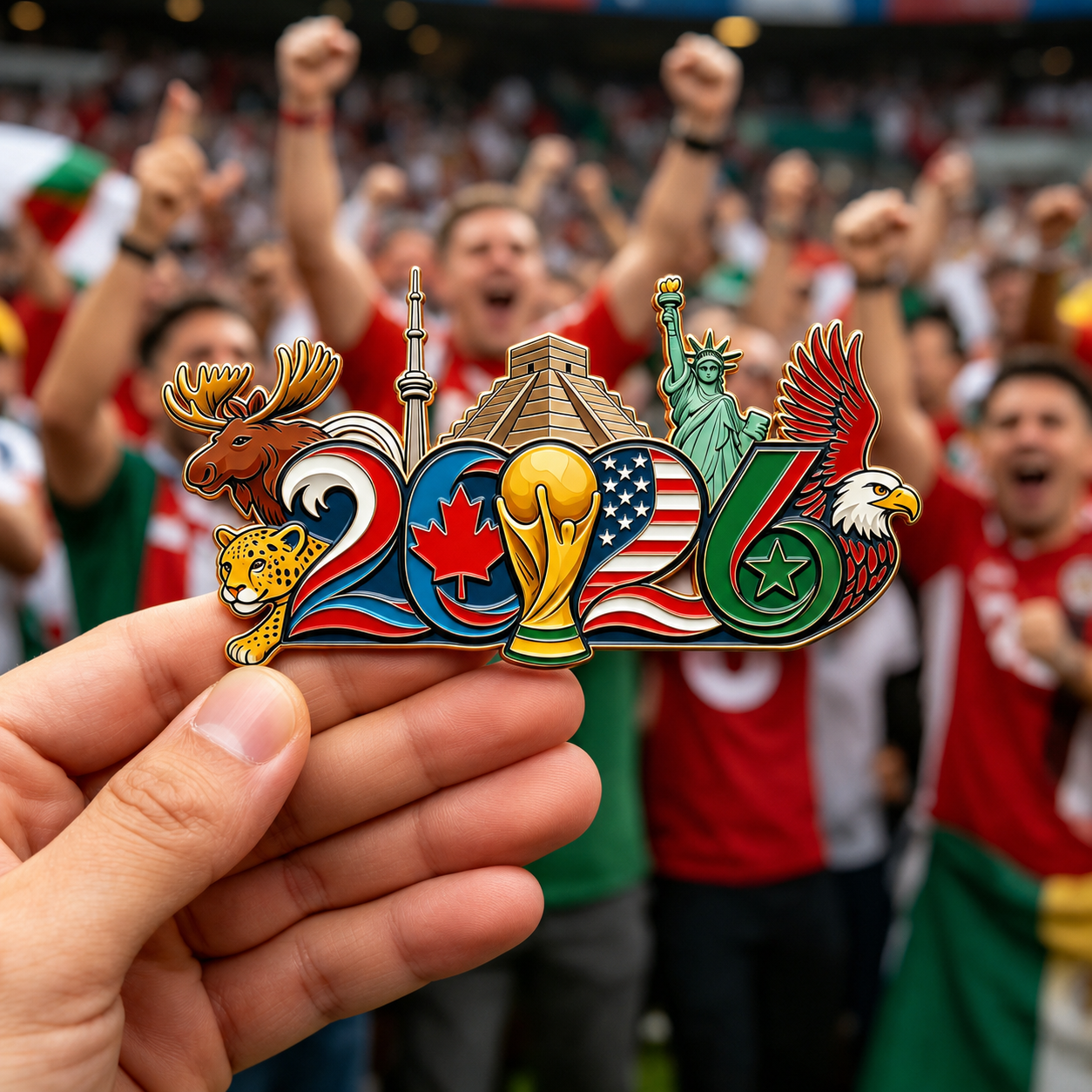 World Cup Football Magnetic Fridge Magnet – Soccer Team Souvenir Stickers for Refrigerator